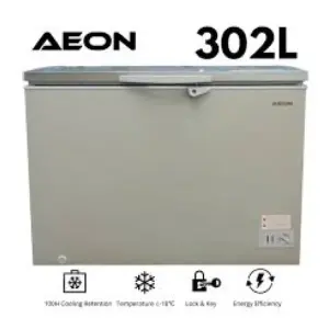 AEON Aeon Acf300gk 302ltr, Single Door Deep Freezer, Super-Fast Freeze, R600, Grey