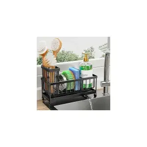 Cisily Sponge Holder for Kitchen Sink, Sink Organizer with Brush Holder