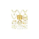 17 MILE 78 Pieces Gold Jewelry Set for Women, 9 Necklace, 24 Bangle Bracelet, 22 Earrings, 23 Knuckle Rings Gold Plated Jewerly set for Women Gift