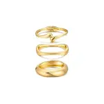 Chunky Gold Bangle Bracelets for Women, Dainty 14k Gold Plated Big Stackable Bangles Set, Trendy Statement Cuff Bracelet Stack Fashion Jewelry Gifts