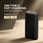 Oraimo Traveler 15 Power Bank 20000mAh 15W Type-C Fast Charging with LED Torch